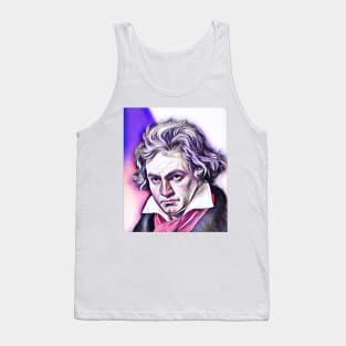 Ludwig van Beethoven Pink Portrait | Ludwig van Beethoven Artwork 7 Tank Top